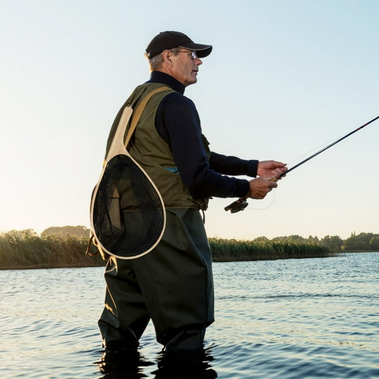 curved handle fly fishing nets TROPOW Fly Fishing Net for Trout, Curved Handle Fly Fishing Landing Net  with Soft Mesh, Catch and Release Fishing Net, Handnet for Fisherman,