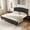 Black, variant on Harper & Bright Designs Wood Platform Bed Cslasic Full Size with Headboard, Full Elegant Retro Platform Bed with Slat Support for Bedroom, Black