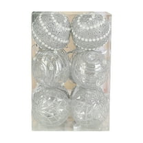 CuiLiyq 12 PCS Christmas Ball Ornaments, Shatterproof Clear Large Plastic Christmas Tree Decoration, for Xmas Party Wedding Holiday and Home Decor (Silver)