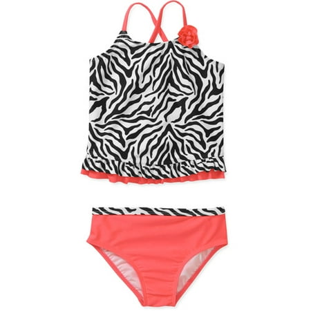 Baby Girls' 2 Piece Tankini Zebra Swimsuit - Walmart.com