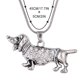 thumbnail image 4 of Collar para mujer, joyería para mujer, joyería para mujer, collar de cadena de cristal marrón de raza de perro salchicha, joyería de encaje para el cuello, 4 of 5
