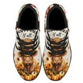 thumbnail image 2 of Happy Fall Y'all Highland Cow Pumpkins Fall Shoes Sneakers Black Size 10, 2 of 7