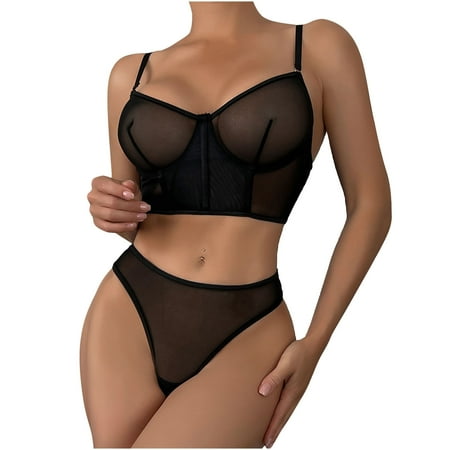 

Tawop Underwear Women Boyshort Women S Sexy Vest Fishbone Bump Color Mesh Gauze Underwear Uniform Temptation Suit Stick On Bras for Women Reusable