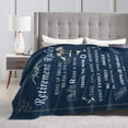 thumbnail image 4 of Happy Retirement Blanket Gifts For Kids Adults - Lightweight Throw Blanket For Bedroom Living Room Decor Soft Fuzzy Fleece Cozy Plush Bed Couch 80"X60", 4 of 7