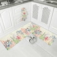 thumbnail image 2 of Kitchen Rugs and Mats,Ocean Coral Summer Coastal 2 Piece Anti Fatigue Area Runner Rug Set Comfort Standing Floor Mat,Nautical Shell Retro Stamp Non Slip Absorbent Doormats for Laundry/Bathroom, 2 of 6