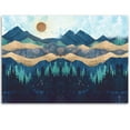 thumbnail image 2 of Idea4wall 6pcs Nordic Style Mountain & Sunshine Stick Wallpaper Removable Wall Murals Large Wall Stickers for Home Decoration, 100"x144", 2 of 5