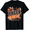 Black, variant on KeHetSoft Women's Orange Paisley Heart Cheer Mom Cotton Graphic T-Shirt