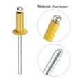 thumbnail image 4 of Unique Bargains 4mm x 10mm en Aluminium Tête Ronde Plate Rivets Aveugles, Ton Or 25 Pack, 4 of 5