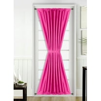 (Ella) White-Black 1 Mix Color Geometric French Door Foam Backing Insulated Thermal Blackout Rod Pocket Curtain Panel With Tieback 55"W X 72"L&Nbsp;