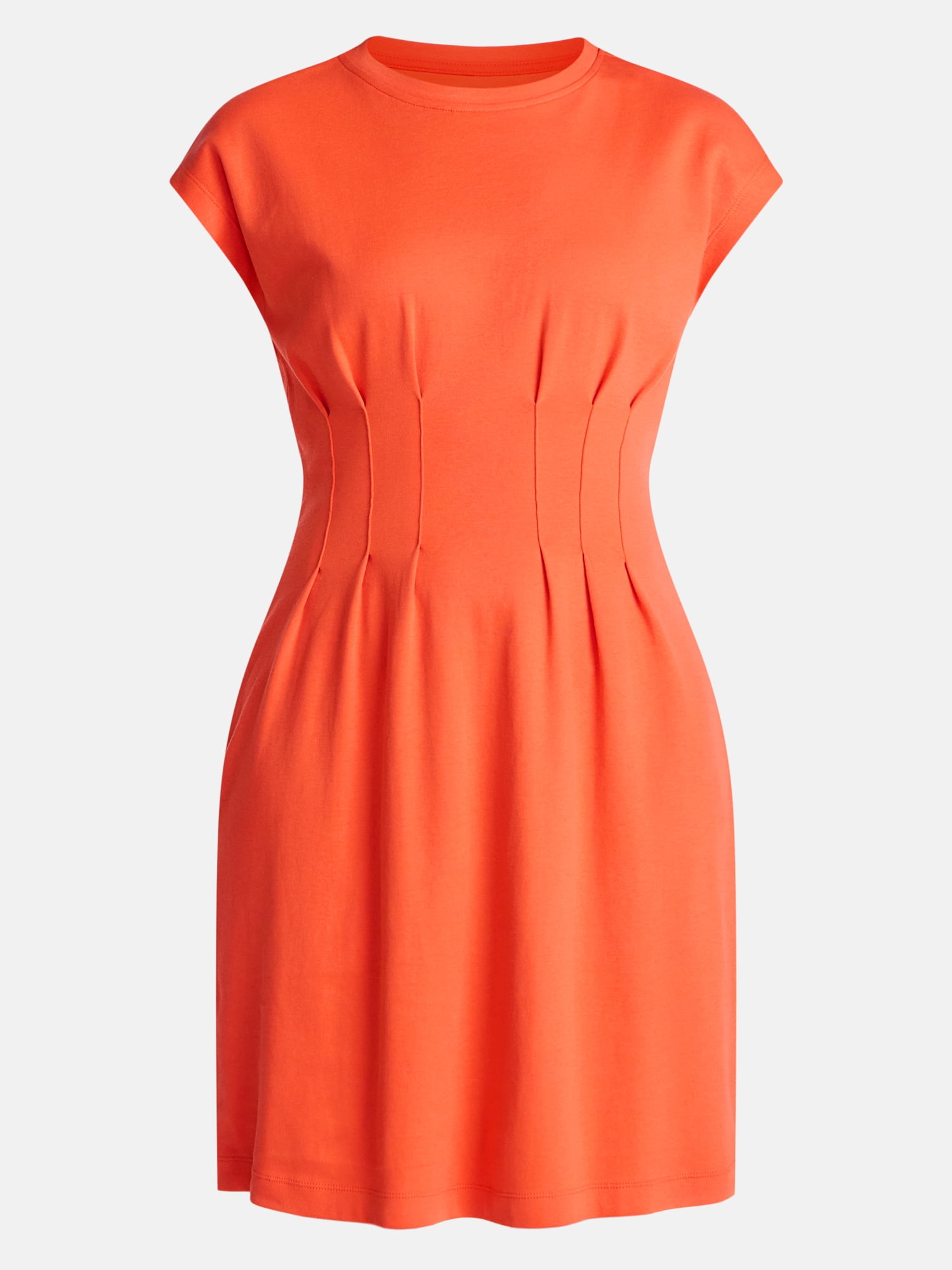 Time and Tru Women's Pleat Waist Mini Dress, Sizes XS-XXXL
