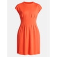 thumbnail image 6 of Time and Tru Women's Pleat Waist Mini Dress, Sizes XS-XXXL, 6 of 6