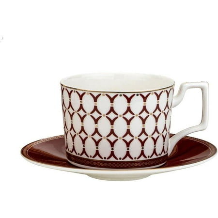 

Victoria Bella WR-TSR-2 Bone China Porcelain 2 Tea Cups & 2 Saucers Tea Pair Dinnerware Set Service for 2. Renaissance Gold