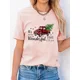 thumbnail image 2 of Camiseta con estampado de Navidad para mujer, camisetas básicas de manga corta a la moda, Año Nuevo, 2 of 5
