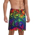 thumbnail image 2 of Fotbe Pride Rainbow Pajama Shorts for Men, Men's Pajama Bottoms, Sleepwear,Short Pajama Pants-3X-Large, 2 of 9