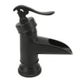 thumbnail image 3 of Single Hole Basin Faucet, Single Handle Waterfall Outlet Faucet Black  For Toilet For Under Counter Basin, 3 of 8