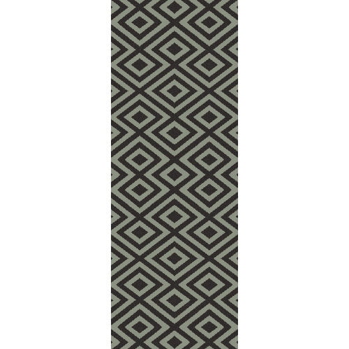 Surya Alfresco Black/Moss Geometric Area Rug