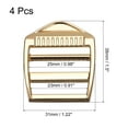 thumbnail image 2 of Metal Ladder Buckle Slider Tri-Glider Metal Adjustable Buckles, 4 Pack 25mm Inner Size, Light Gold, 2 of 5