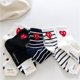 thumbnail image 2 of Estilo Japonés Street Wear Personalizado Deportes Mujeres Calcetines Negro Blanco Rayas Lunares Color Sólido Amor De Moda Medio Tubo Casualpangjing, 2 of 4