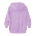thumbnail image 6 of Abcomgle Girls Winter Jacket 10-12 Full Zip Up Sherpa Coat for Girls Fleece Hooded Teddy Sweatshirt for Girls Winter Warm Fuzzy Sweater for Girls with Pockets,11-12Y,Light Purple, 6 of 6