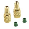 thumbnail image 2 of 2Pcs Brass R410A Adapter Female Male 5/16 SAE Quick Couplers To 1/4 SAE Flare Connection Adapter, 2 of 5