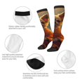 thumbnail image 3 of Fotbe Maple Leaf Meditating Chihuahua Calcetas Divertidas Estampadas para Hombre y Mujer, Calcetas de Algodón hasta la Rodilla para Caminar, Correr, Enfermería y Embarazo, 3 of 6