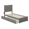 thumbnail image 2 of AFI NoHo Twin-XL Wood Platform Bed with Headboard Footboard & Twin-XL Trundle, Grey, 2 of 7