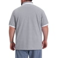 thumbnail image 3 of INSPIRE CHIC Inspired Men's Big & Tall Contrast Color Short Sleeve Button Down Work Formal Polo Shirts 3XL Light Gray, 3 of 4