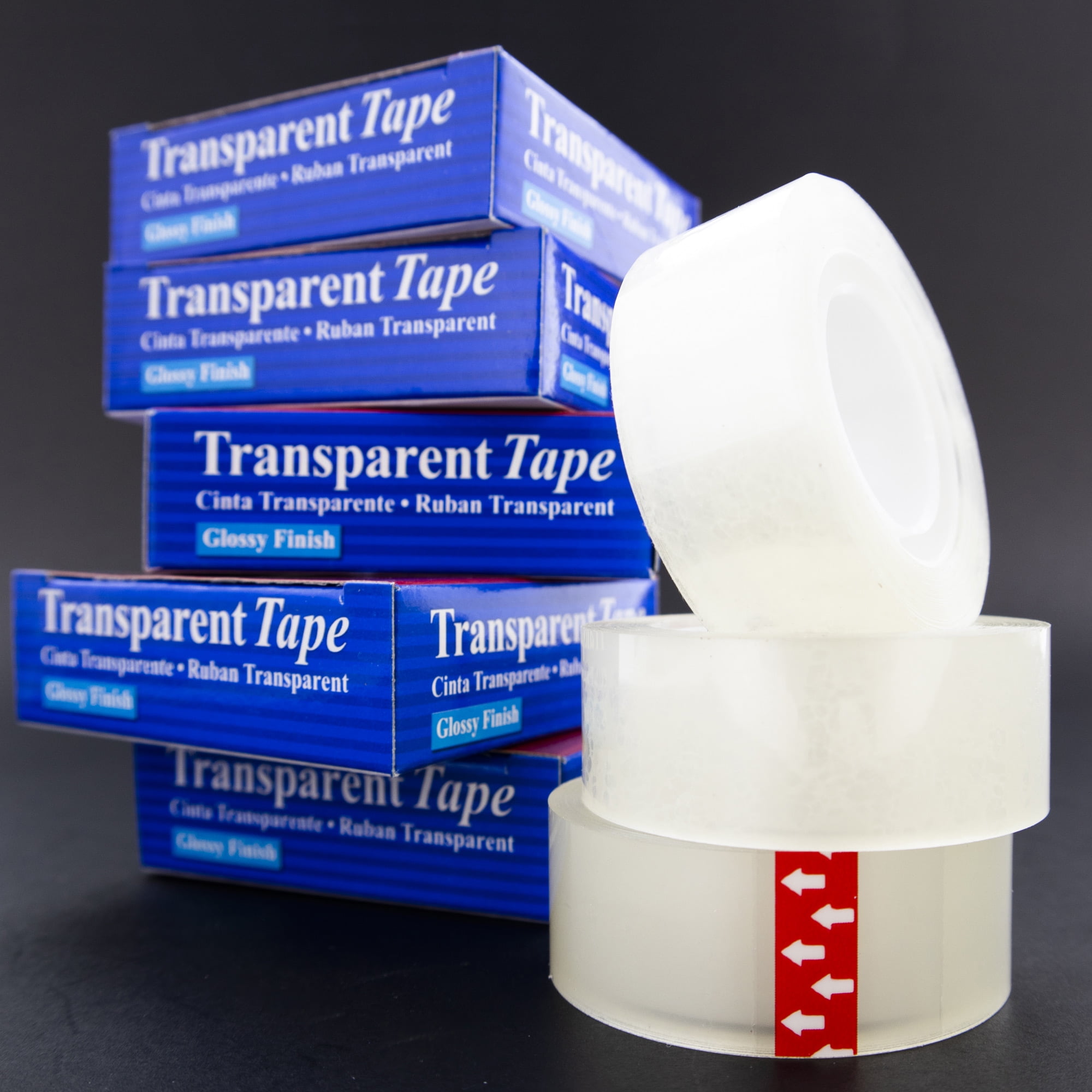 BAZIC Transparent Tape 3/4" X 1296", Glossy Finish, Bulk Total 144-Count