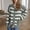 *Dark Gray, variant on ClodeEU Striped Cardigan Sweaters for Women,Long Sleeve Button Down Sweaters,Fall Winter Sweaters with Pockets White,Womens Plus M