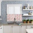 thumbnail image 6 of Kitchen Curtains Set, Watermelon Kitchen Curtains and Valances Set, Red Summer Fruits Watercolor Rod Pocket Tier Curtains 36 Inch Length for Cafe/Bedroom Windows, 6 of 6