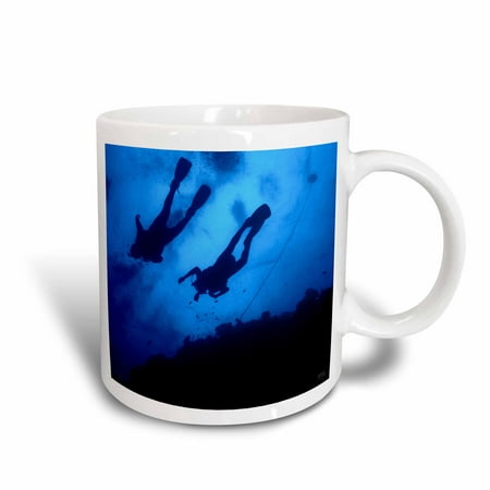 3dRose scuba diving in the great reef barrier in Queensland, Australia, Ceramic Mug,