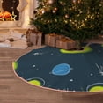 thumbnail image 4 of Salouo Avocado in Space Christmas Tree Skirt 36" Farmhouse Christmas Decorations Snowman Xmas Tree Skirt Tree Mat for Holiday Party Decor, 4 of 8