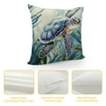thumbnail image 4 of COMIO Coastal Turtle Throw Pillow Covers Nautical Beach Pillow Case Sea Turtle Decorative Couch Ocean Themed Watercolor Art Cushion Cover for Bed Living Room Sofa, 4 of 5