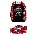 thumbnail image 5 of Family Christmas Pajamas 2 Piece Xmas Pjs Long Sleeve Round Neck Relaxed Fit Plaid Print Loungewear Lounge SetChristmas Pajamas 8Y, 5 of 5