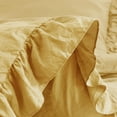 thumbnail image 6 of HOMERRY Microfiber Fabric Twin Size Ruffles Fabric Duvet Cover Set,2Pcs, 68×90in Yellow., 6 of 9