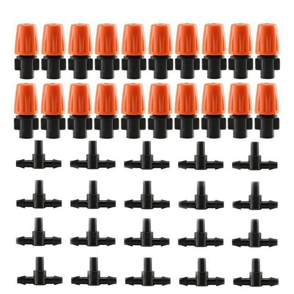 RANME 25 Sets Garden Sprinklers Automatic Watering 360 Adjustable Misting Nozzle Irrigation Dripper Garden Pipe Hose Big Deal