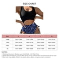 thumbnail image 5 of Traje de baño de una pieza para mujer, transpirable, elástico, estampado de leopardo, con cordones, triángulo, traje de baño, bikini, traje de baño azul M, 5 of 5
