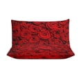 thumbnail image 3 of 3 Pcs Soft Bedding Set, Includes 1 Duvet Cover with Zipper And 2 Pillow Shams,Valentine's Day Rose Flower King(102"×90"), 3 of 8