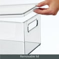 thumbnail image 6 of mDesign Plastic Storage Bin Box Container, Lid and Handles, 8 Pack, Clear/Clear, 6 of 9