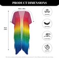 thumbnail image 6 of HELLHERO Cardigan Bathing Suit Cover Up for Summer High Quality Fabrics Breathable Long Kimono Swimsuit Cover Up Rainbow Galaxy, 6 of 6