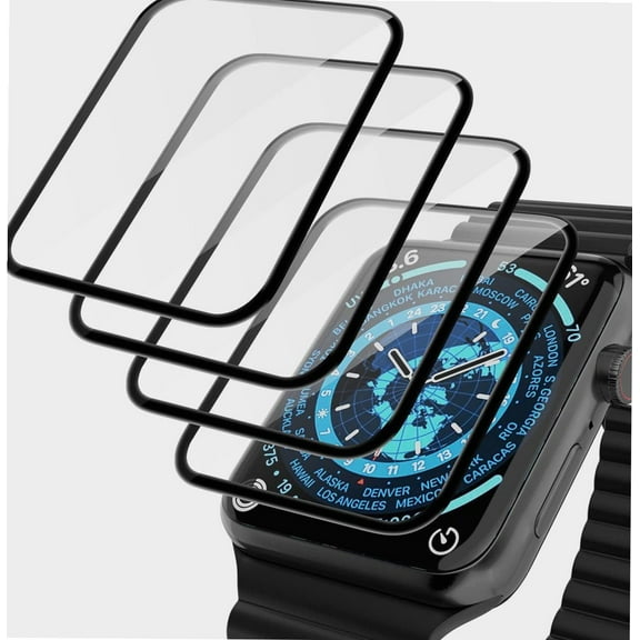 [4 Pack] Smart Watch Screen Protector Compatible with Apple Watch Series 7 45mm Protective Film, Ultra Clear, Bubble-Free for iWatch 2021 (45mm) (DAK0050)