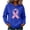 Blue, variant on Women's Breast Cancer Awareness Hoodie in October We Wear Pink Shirts Support Survivor Gift