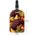thumbnail image 6 of Square 2Pack PU Leather Fruit Cruise Luggage Tag with Privacy Cover and Name ID Tag for Travel Handbags Backpacks Luggage Tags, 6 of 6