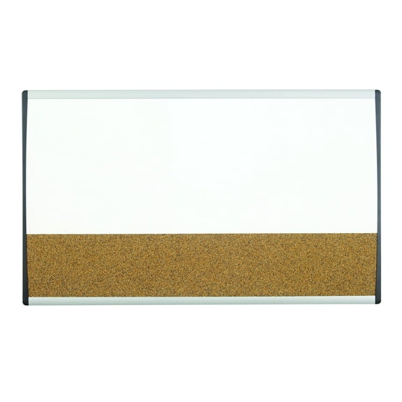 Quartet Magnetic Dry-Erase/Cork Board 18 x 30 White Surface Silver Aluminum Frame ARCCB3018