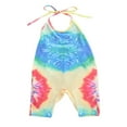 thumbnail image 3 of Combinaison Sans Manches Bébé Fille Tie Dye Licol Romper Harem, 3 of 6