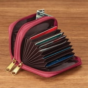 RFID Zip Around Wallet, Red