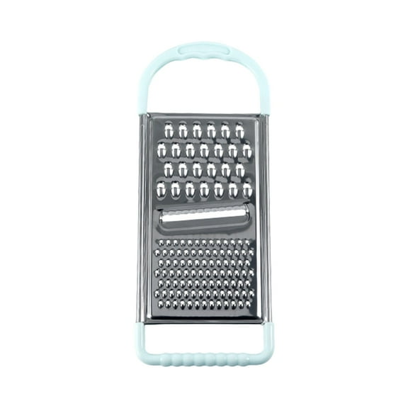 IHXORA Multifunctional Stainless Steel Grater, Household Kitchen Tool, Vegetable Cutter, Shredder for Salad Prep, Baking, Garnishing, Light Blue, 1 Pc