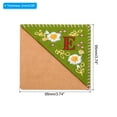 thumbnail image 2 of Unique Bargains Embroidered Corner Bookmark Cute Flower Stitched Triangle Book Page Mark for Book Lover Teacher Green Letter E, 2 of 7