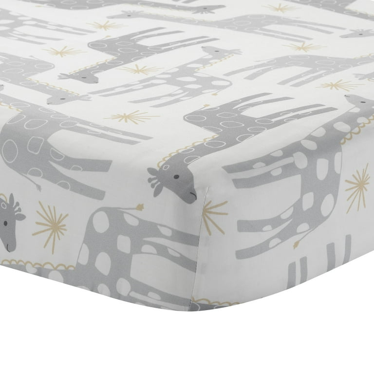 Lambs Ivy Signature Moonbeams 3 Piece Crib Bedding Set Gray