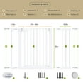 thumbnail image 6 of 27-43" Baby Gate for Stairs, Dog Gate for Doorways, Pressure Mounted Self Closing Pet Gates for Dogs Indoor, Durable Safety Child Gate with Easy Walk Thru Door, White, 6 of 6